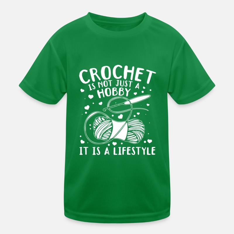 Crochet is not a hobby it is a lifestyle - Crochet Kids Functional T-Shirt