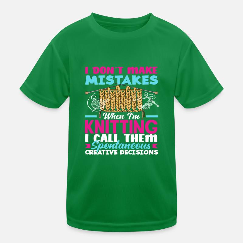 Knitting Spontaneous Creative Choices Kids Functional T-Shirt