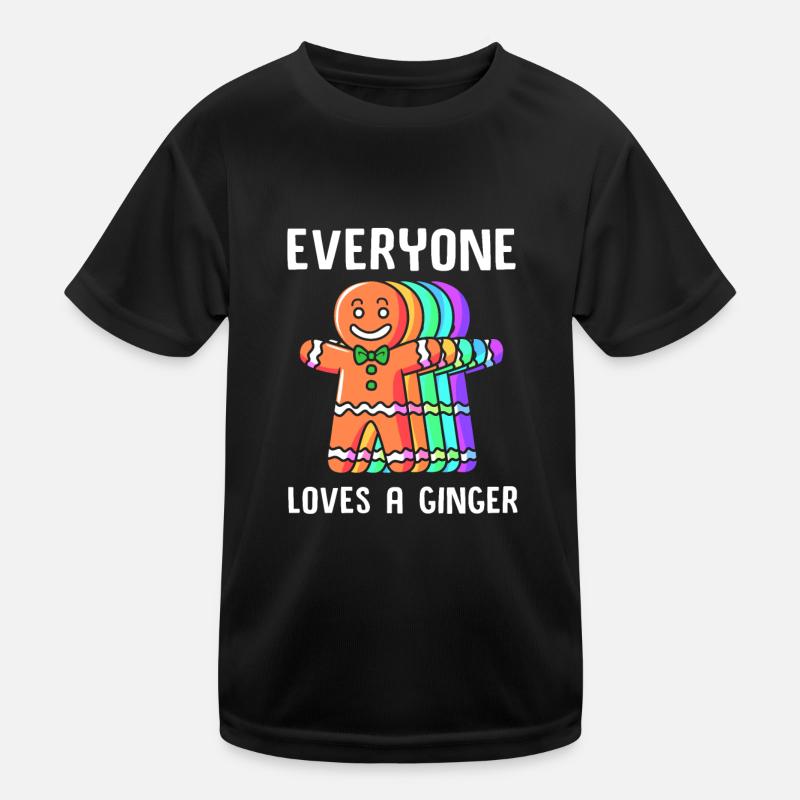 Gingerbread Man Gingerbread Heart Gingerbread Snacking Kids Functional T-Shirt