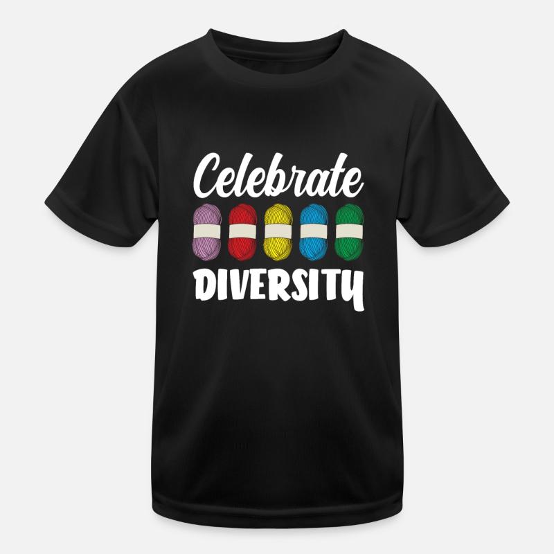 Stricken Vielfältigkeit Feiern Kinder Funktions-T-Shirt