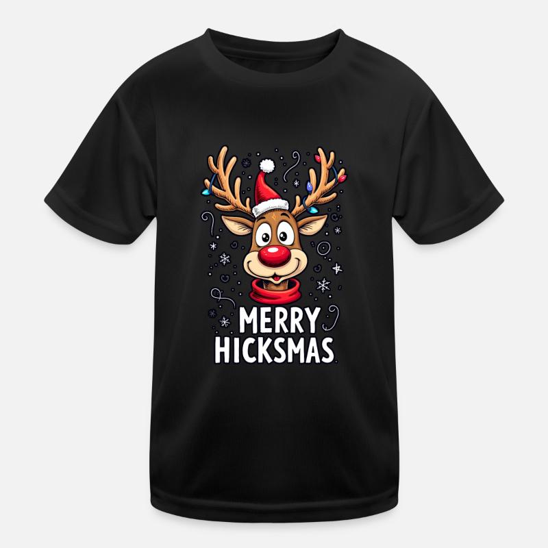 Weihnachten Rentier Rudolph Kinder Funktions-T-Shirt