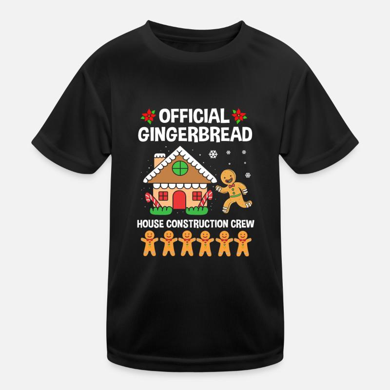 Gingerbread Man Gingerbread Heart Gingerbread Snacking Kids Functional T-Shirt
