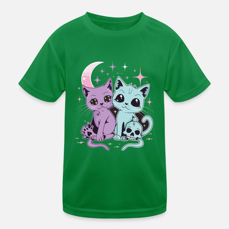Kawaii Cat Pastel Goth Devilish Kids Functional T-Shirt