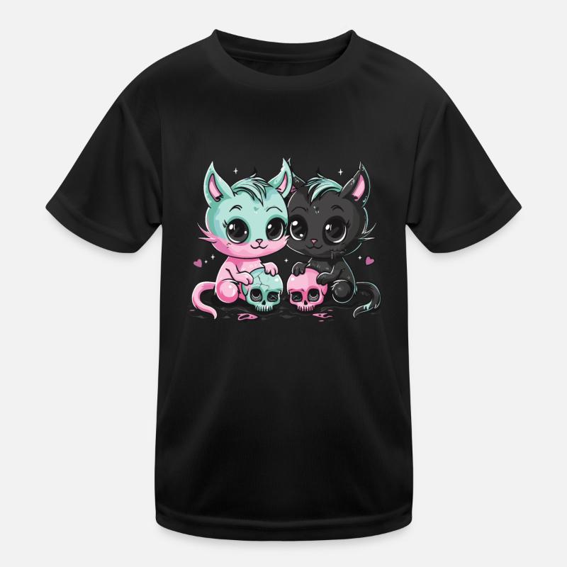 Kawaii Chat Pastel Goth Diabolique T-shirt sport Enfant