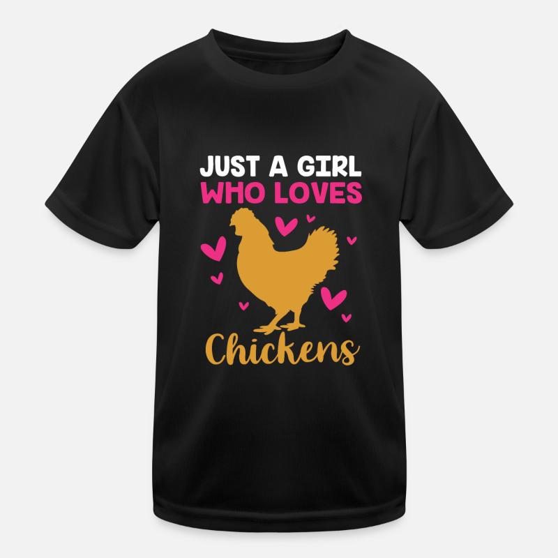 Chicken Poultry Kids Functional T-Shirt