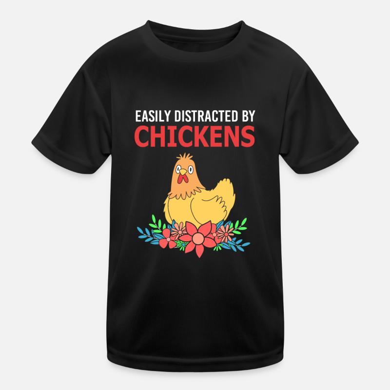 Chicken Poultry Kids Functional T-Shirt