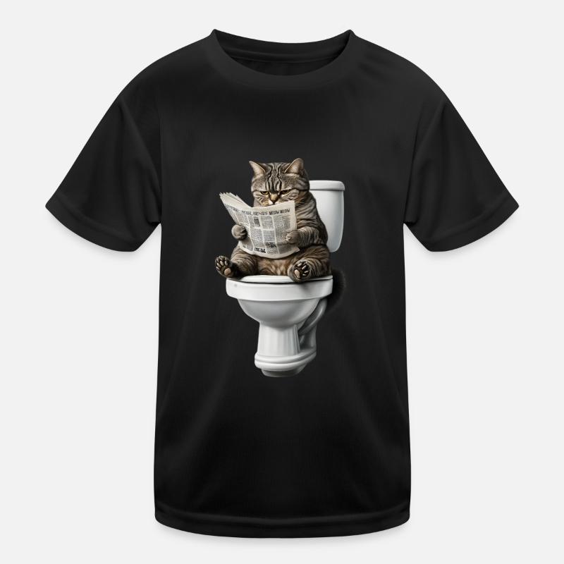Drôle de chat chat propriétaire de chat Loo Cat Pet T-shirt sport Enfant