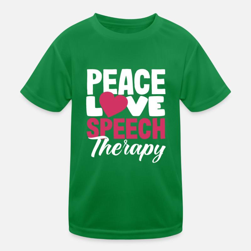 Frieden Liebe Sprachtherapeut Design Kinder Funktions-T-Shirt