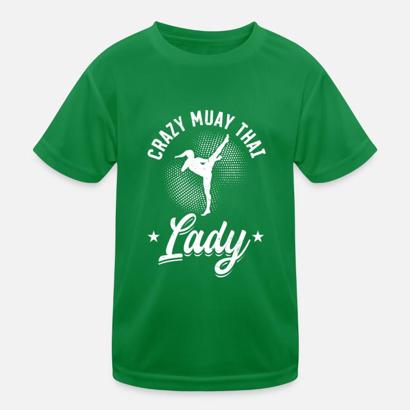 Crazy Muay Thai Lady Muay Thai Fighter Kinder Funktions-T-Shirt