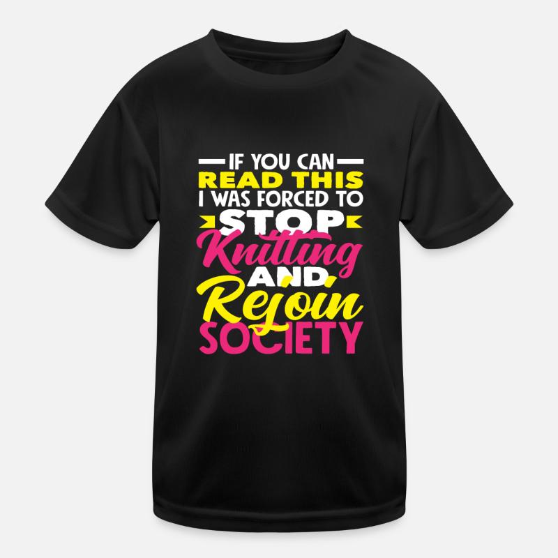 Stricken Und Gesellschaft Kinder Funktions-T-Shirt