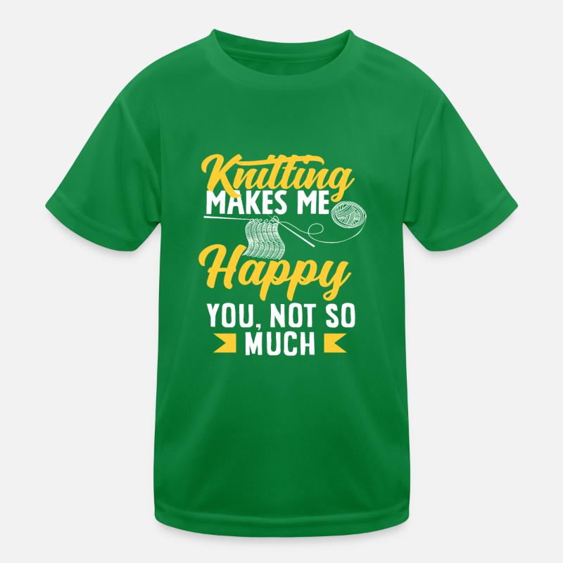 Le tricot me rend heureuse, pas vous T-shirt sport Enfant