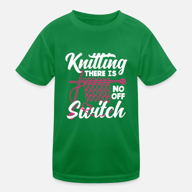 Knitting No Off Switch Kids Functional T-Shirt