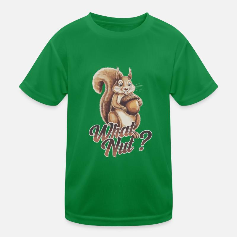 Nettes Eichhörnchen hält Eichel What Nut Kinder Funktions-T-Shirt