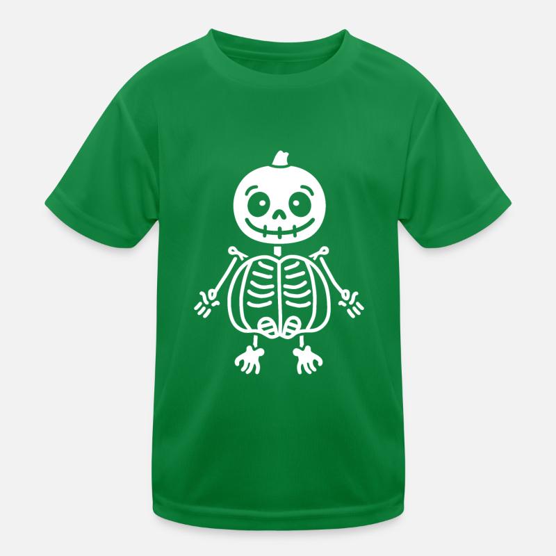 Skelett Kinder Funktions-T-Shirt