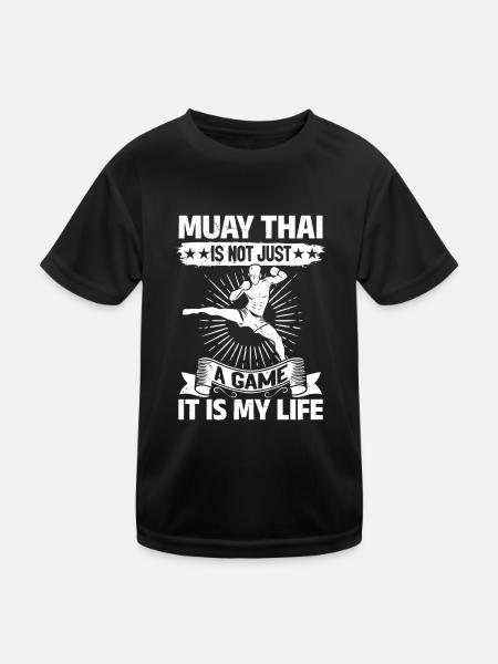 Muay Thai - Le Muay Thai n’est pas seulement un jeu, c’est mon - T-shirt sport Enfant - noir - Devant