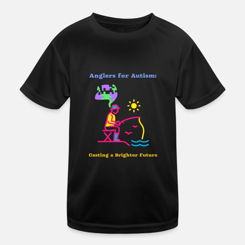 Anglers For Autism Casting a Brighter Future Kids Functional T-Shirt