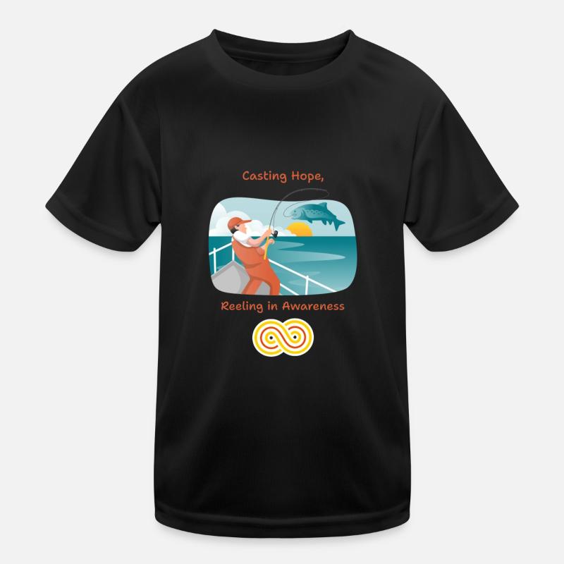 Casting Hope Reeling in Awareness Kids Functional T-Shirt