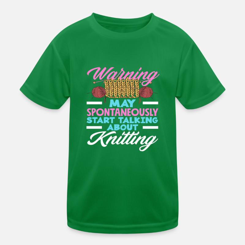 Vorsicht Könnte Über Stricken Reden Kinder Funktions-T-Shirt