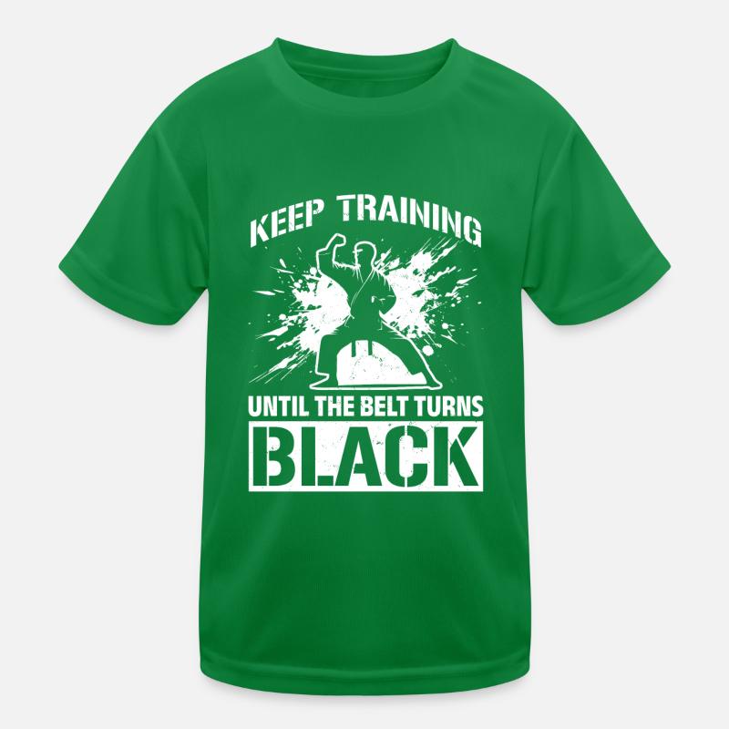 Continuez à vous entraîner jusqu’à ce que la ceinture devienne noire - Muay Th T-shirt sport Enfant