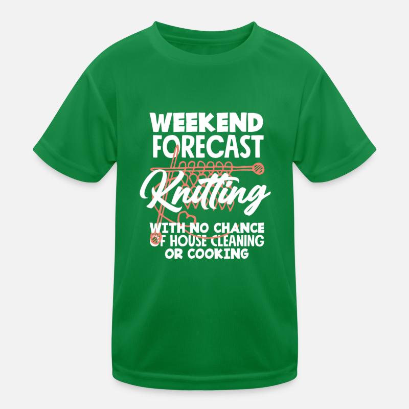 Prévisions du week-end Tricoter sans ménage T-shirt sport Enfant