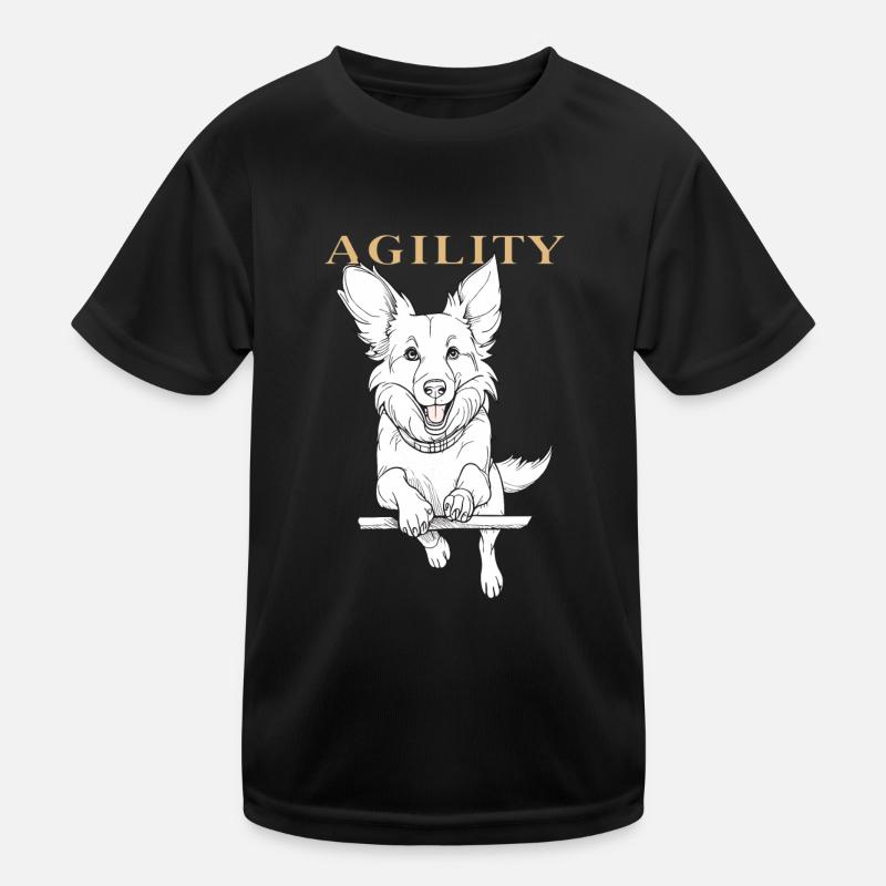 HUND AGILITY Kinder Funktions-T-Shirt