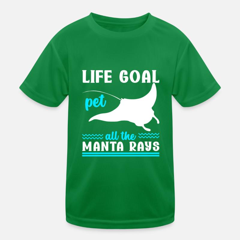 Mantarochen Großer Manta Meeresbewohner Kinder Funktions-T-Shirt