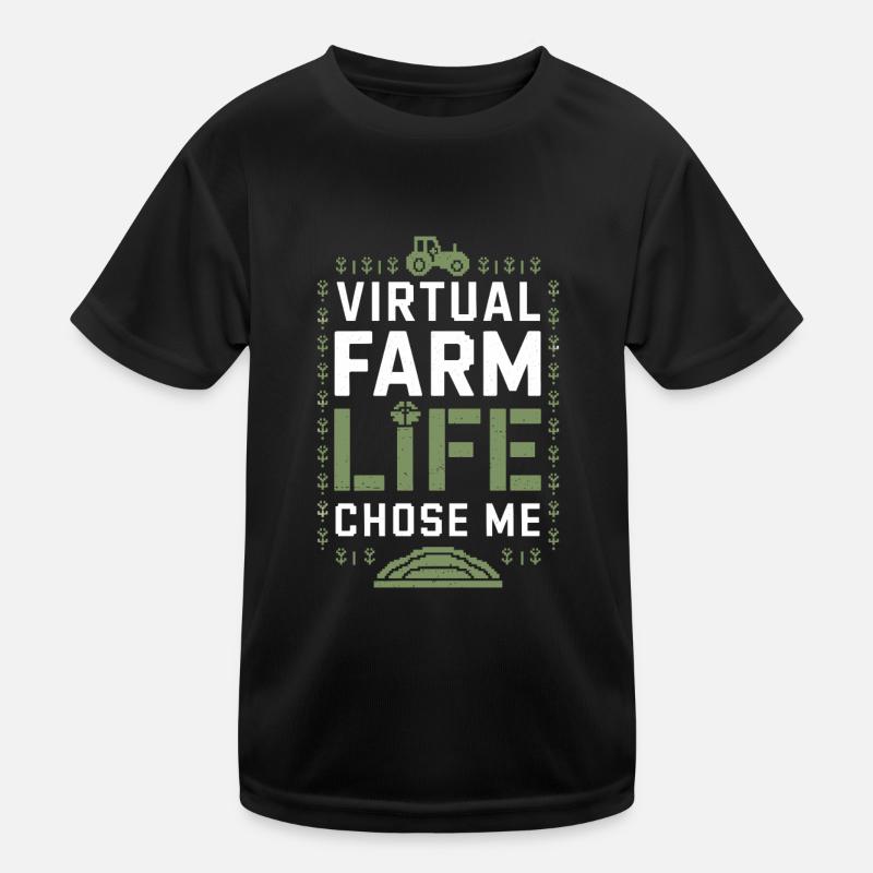 Farming Simulator Virtual Farming Game Fan Farm Kids Functional T-Shirt