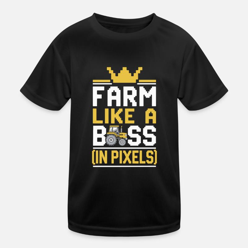 Farming Simulator Virtual Farming Game Fan Farm Kids Functional T-Shirt
