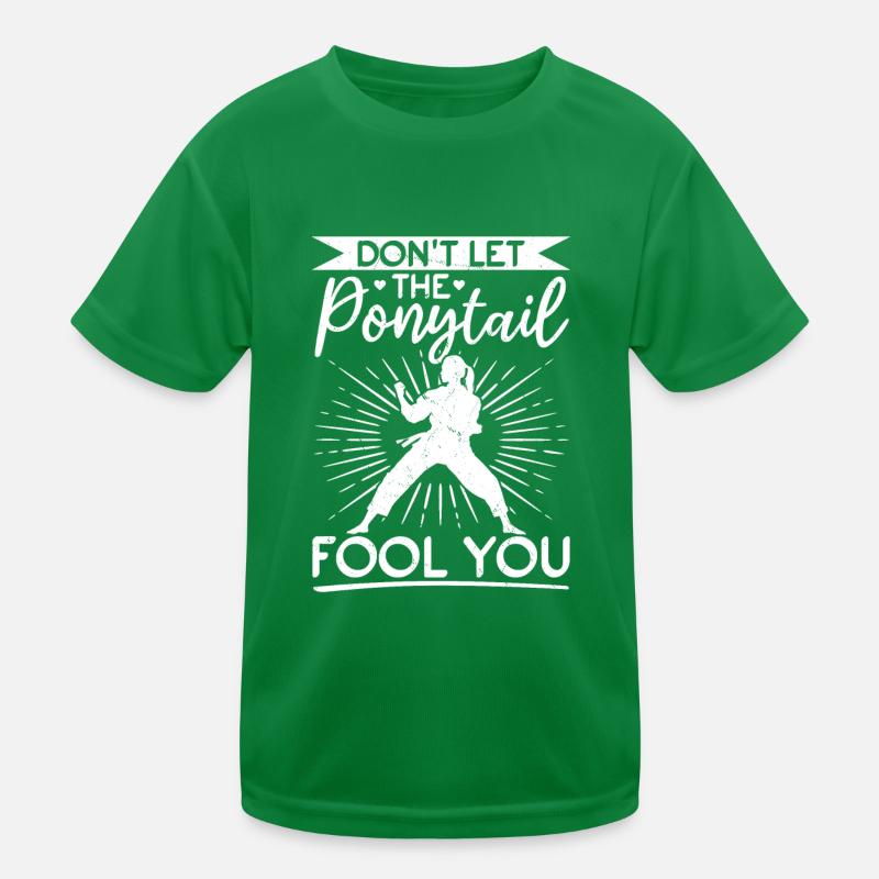 Funny Muay Thai - Ne laissez pas la queue de cheval vous tromper T-shirt sport Enfant