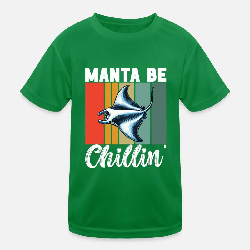 Mantarochen Großer Manta Meeresbewohner Kinder Funktions-T-Shirt