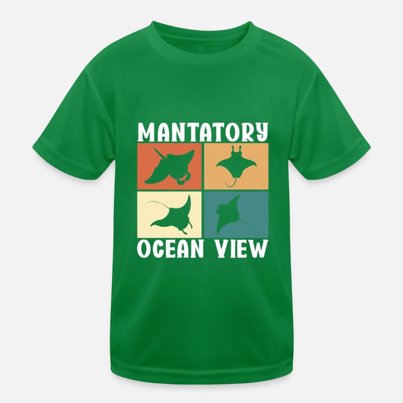 Mantarochen Großer Manta Meeresbewohner Kinder Funktions-T-Shirt