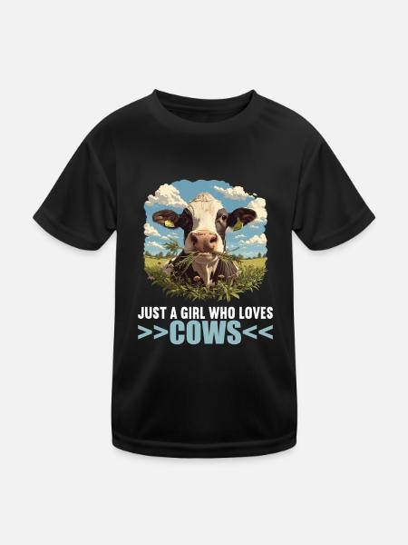 Cows Cow - Kids Functional T-Shirt - black - Front
