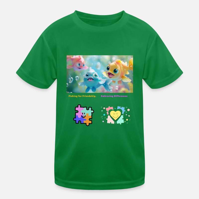 Pêcher l’amitié Accepter les différences T-shirt sport Enfant