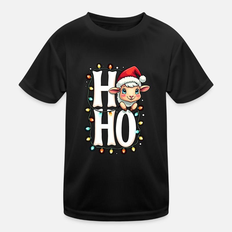 ho hoho - schaf spruch - Weihnachtshemd Kinder Funktions-T-Shirt