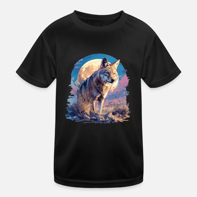 Kojoten Kojote Kinder Funktions-T-Shirt