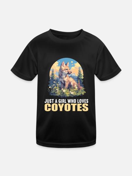 Coyotes Coyote - Kids Functional T-Shirt - black - Front