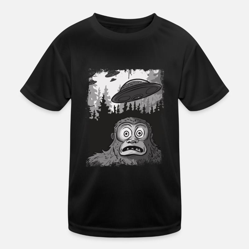 Lustiges Gorilla UFO Weird Stuff Meme Kinder Funktions-T-Shirt