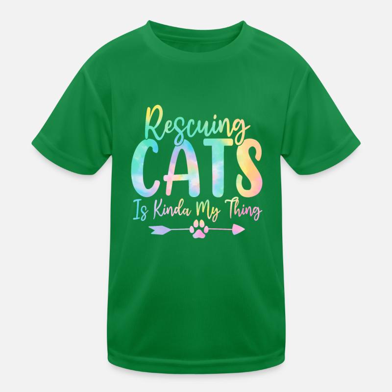 Sauver des chats, c’est un peu mon truc : Cat Tie Dye T-shirt sport Enfant