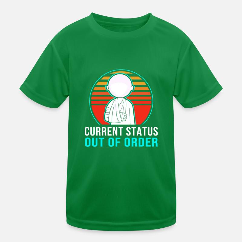 Gebrochener Arm Knochen Knochenbruch Kinder Funktions-T-Shirt