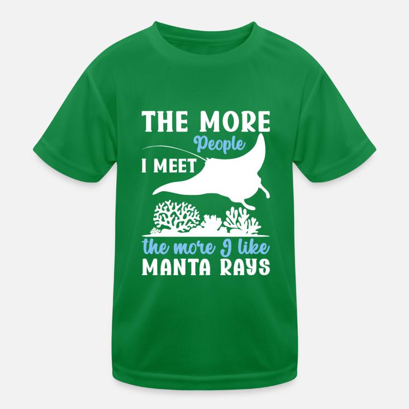 Mantarochen Großer Manta Meeresbewohner Kinder Funktions-T-Shirt