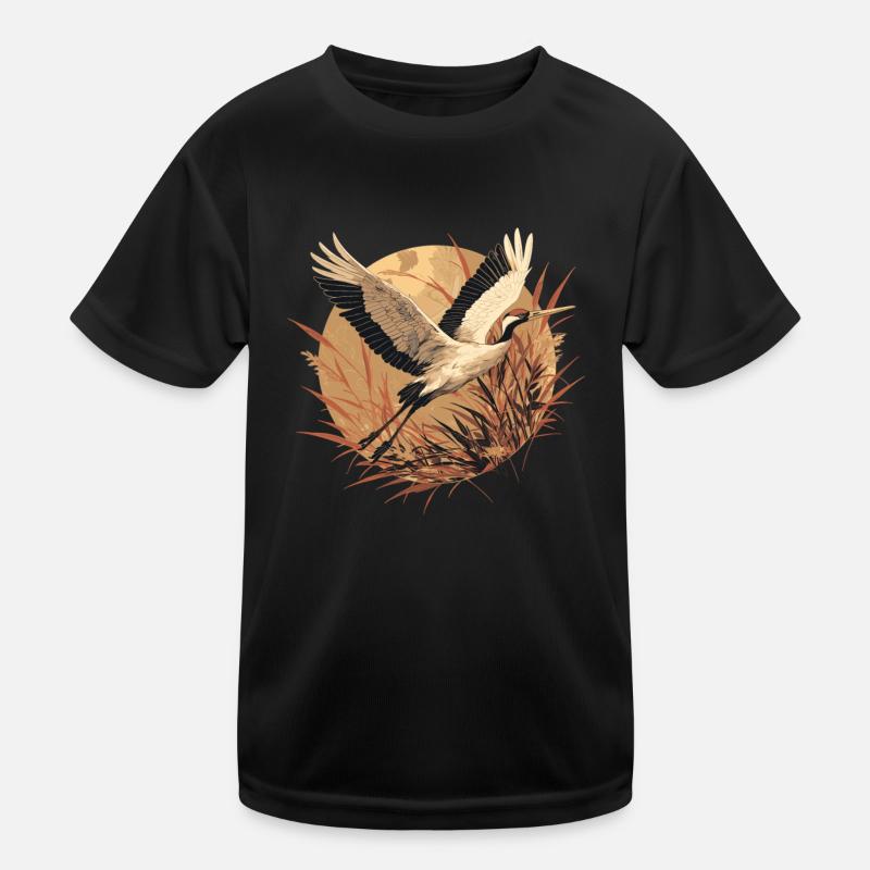 Kraniche Kranich Kinder Funktions-T-Shirt
