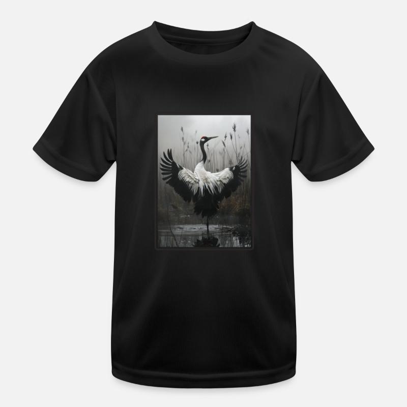 Kraniche Kranich Kinder Funktions-T-Shirt