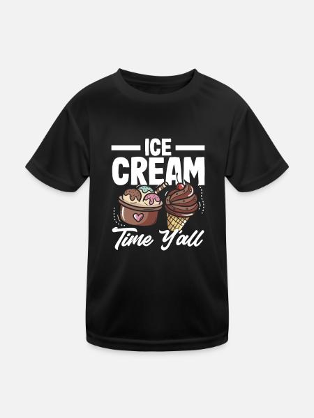 cream time for cream lovers - Kids Functional T-Shirt - black - Front