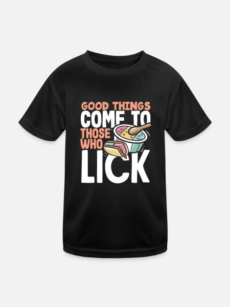 Good things for cream lovers - Kids Functional T-Shirt - black - Front