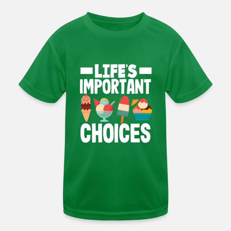 Important decisions for cream lovers Kids Functional T-Shirt