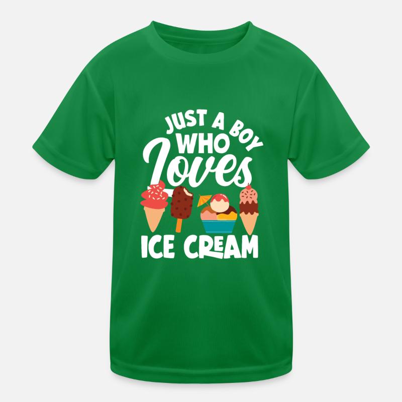Ein Junge Der Eis Liebt - Eiscreme Fan Kinder Funktions-T-Shirt