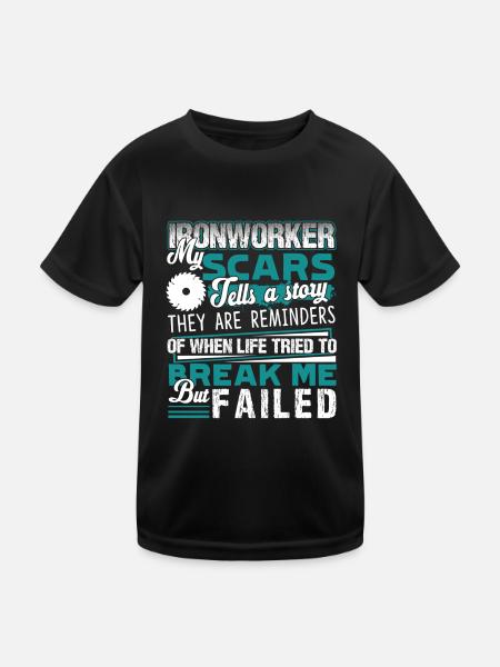 Ironworker Proud To Be An Ironworker - Kids Functional T-Shirt - black - Front