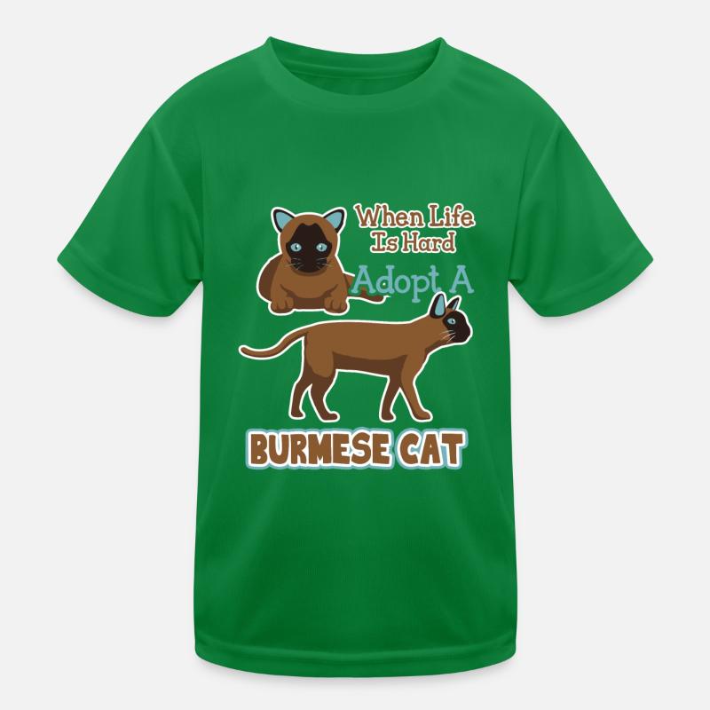 Adopt A Burmese Cat Kids Functional T-Shirt