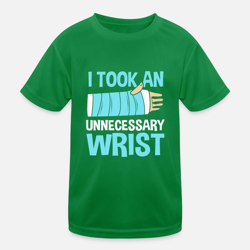 Broken Arm Bone Fracture Kids Functional T-Shirt