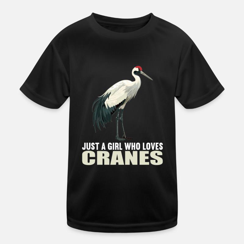 Kraniche Kranich Kinder Funktions-T-Shirt